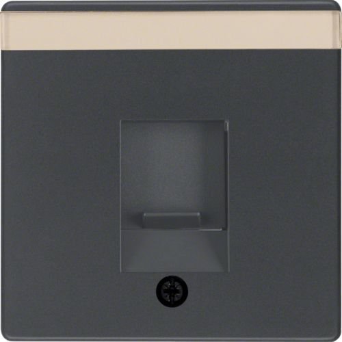 Hager Element centralny z zasuwą chroniącą przed kurzem Q.1/Q.3 antracyt aksamit 11706086