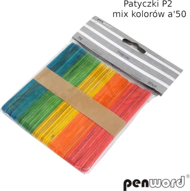 Polsirhurt Patyczki drewniane P2 mix kol. p50