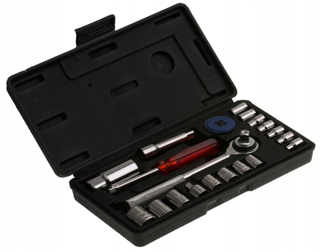 Zestaw narzędzi VERGIONIC STER'G Zestaw Kluczy Nasadowych Z Grzechotką 1/4 3/8 Komplet Warsztat