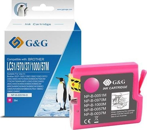 Tusz G&G kompatybilny z LC-1000M, LC-970M, NP-B-0051M/1000M/970M, magenta, 400s