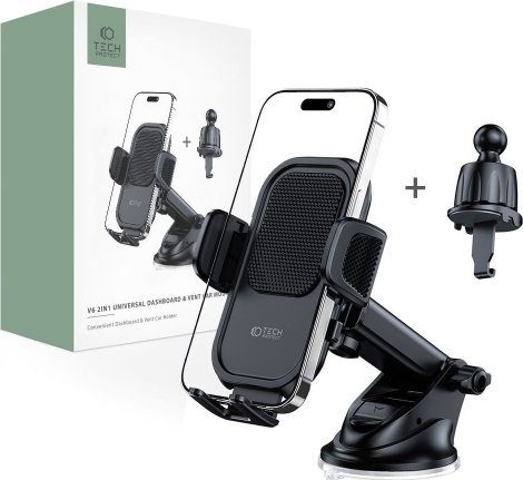Tech-Protect TECH-PROTECT V6 UNIVERSAL DASHBOARD & VENT CAR MOUNT BLACK