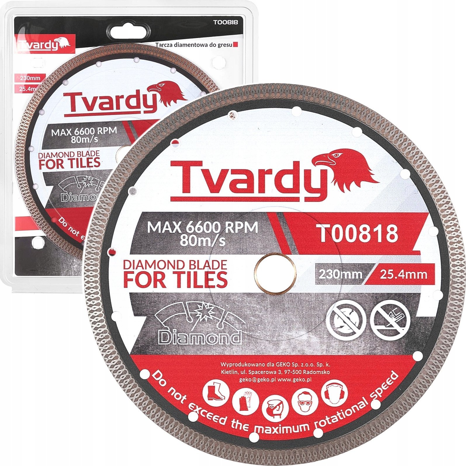 Tvardy Tarcza diamentowa do Gresu 230x10x25.4/22.23mm (25)