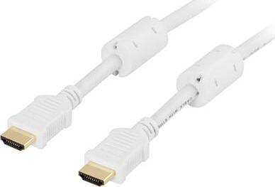 Zdjęcia - Kabel DELTACO   HDMI - HDMI 1m biały  ( HDMI-1010A - 1m HDMI Hvid)
