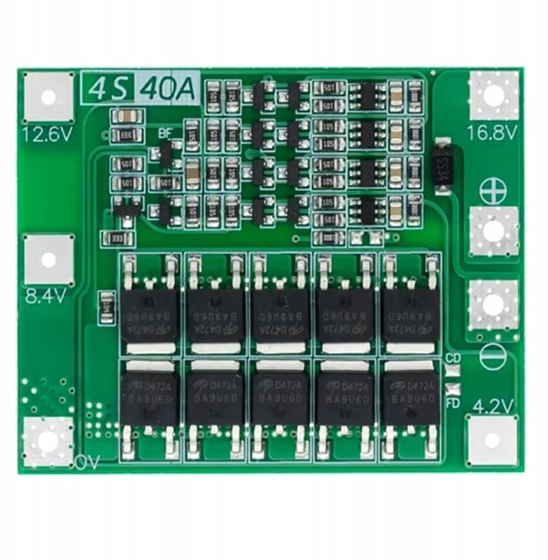 Agam Moduł ładowania PCB BMS 18650 4S 16,8V 40A balanser zabezpieczenie PCM