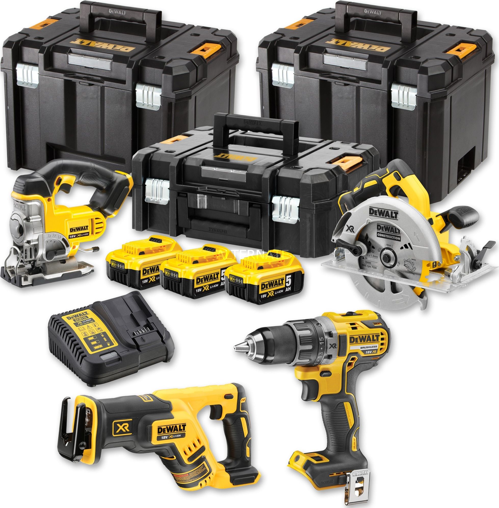 Zestaw elektronarzędzi Dewalt 11-elementowy (DCK421P3T-QW)