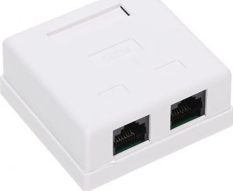 GNIAZDO ZAKOŃCZENIOWE RJ45-2G2 PODWÓJNE