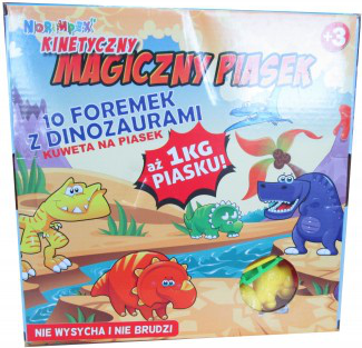 Norimpex magiczny 1kg biały+foremki dinozaury (NO-1000369)