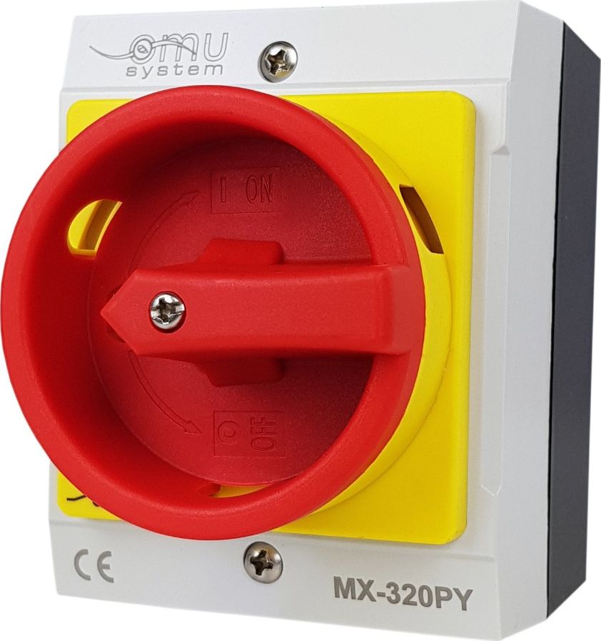 XBS Rozłącznik trójfazowy łącznik krzywkowy 3x20A 4kW w obudowie IP65 MX-320PY XBS