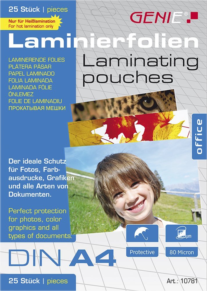 Genie GENIE torby do laminowania 25 A4 - folie