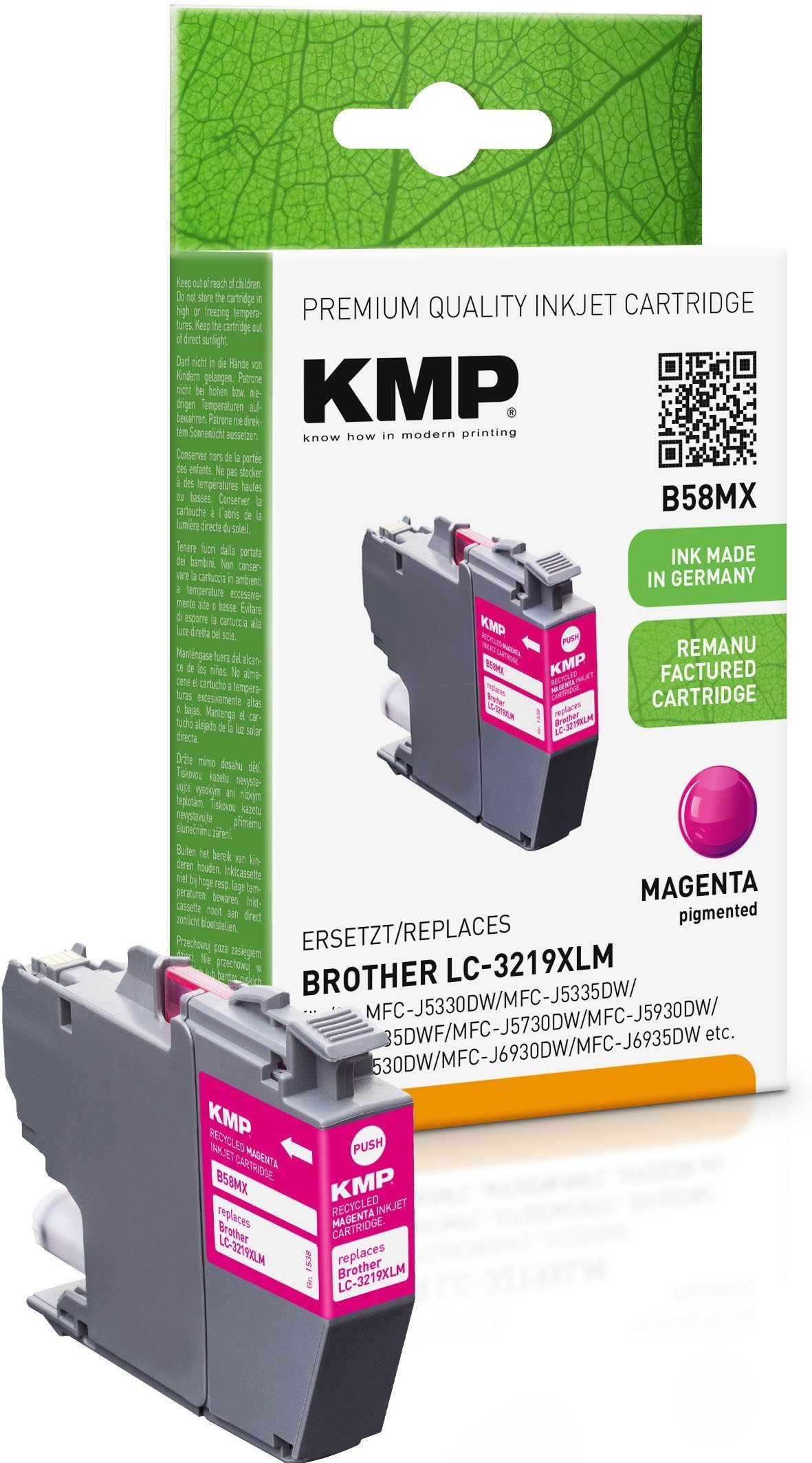 KMP 1538,4006 nabój z tuszem 1 szt. Zamiennik Wysoka (XL) wydajność Purpurowy