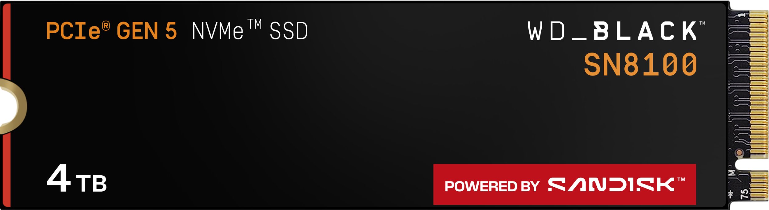 Dysk SSD SanDisk SN8100 4TB M.2 2280 PCI-E x4 Gen5 NVMe (WDS400T1X0M)