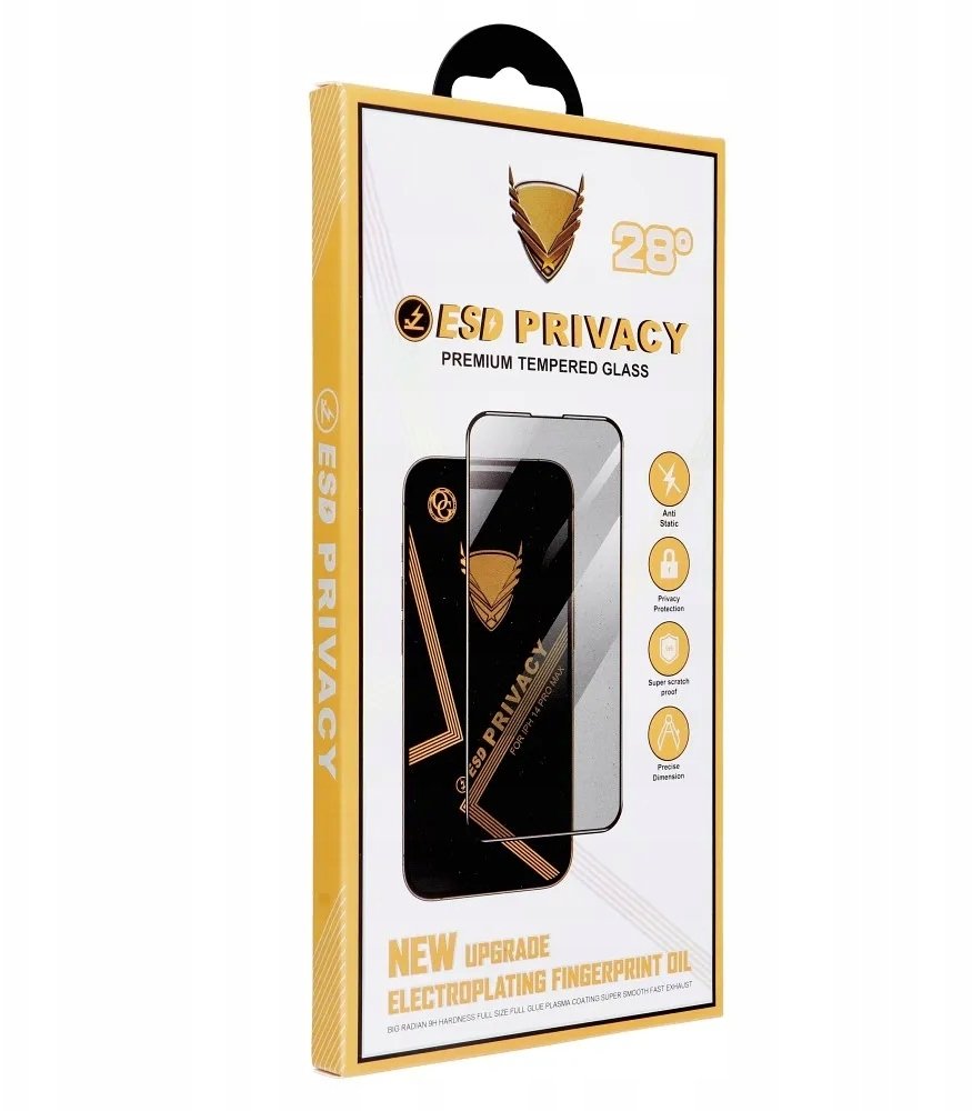 OG Szkło Hartowane OG 6D Premium Privacy Glass - do Samsung Galaxy S26 czarny (działający czytnik)