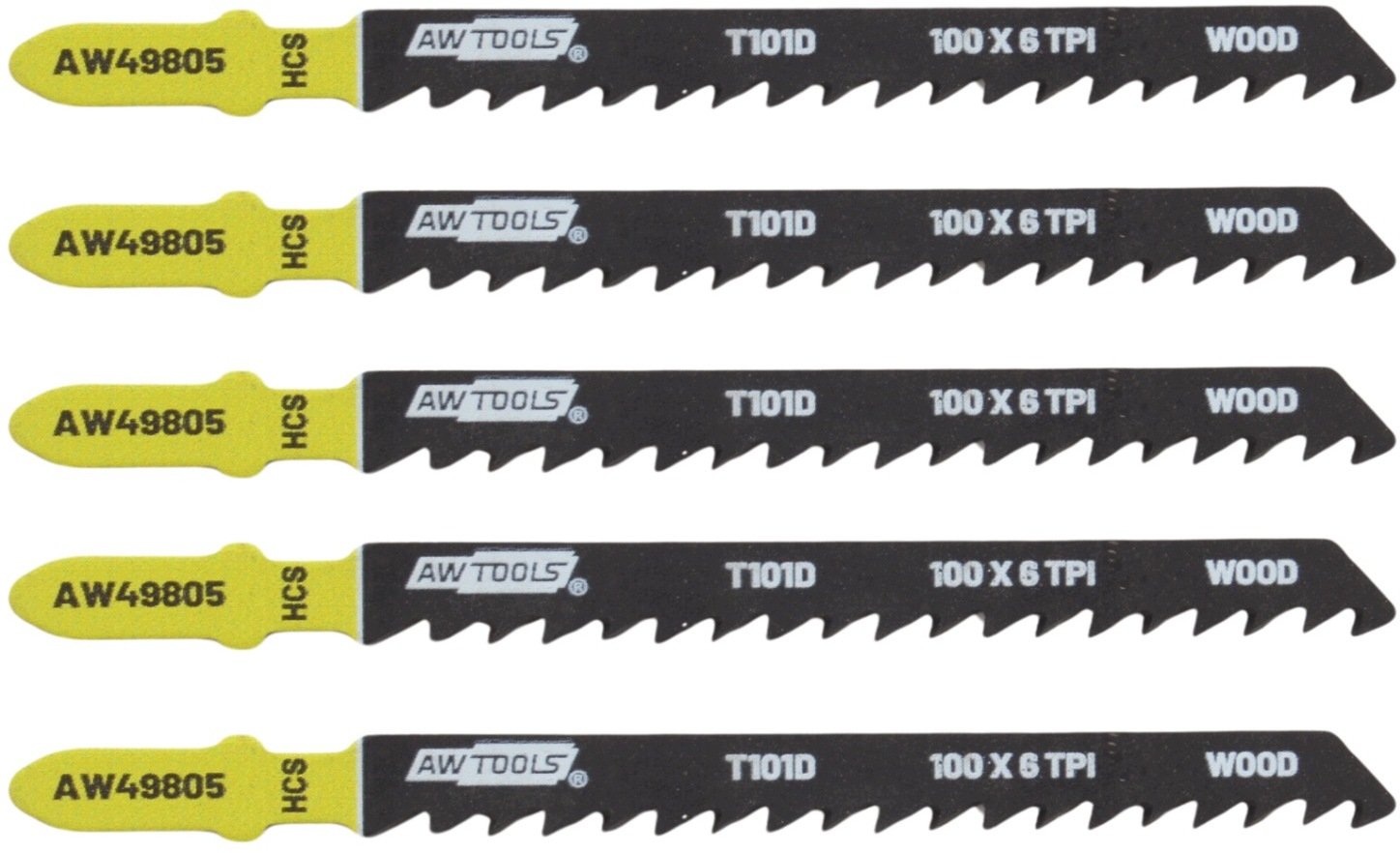 AWTools Brzeszczot 100mm T101D /5szt. /drewno (AW49805)