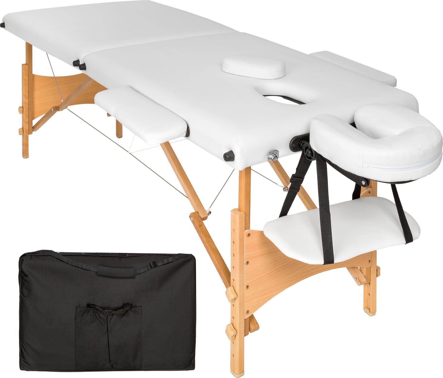 Фото - Масажний стіл Tectake 2-strefowy stół do masażu Freddi z wyściółką 5cm i drewnianą ramą 