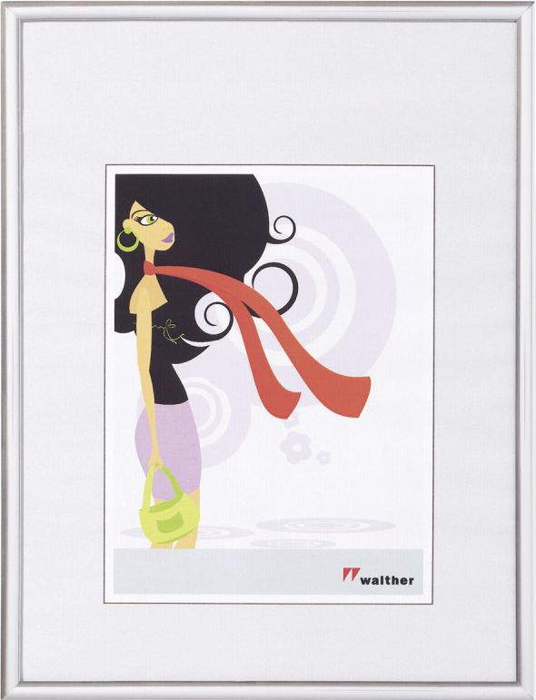 Ramka Walther New Lifestyle, 15x20, plastikowa, srebrna (KV520S)