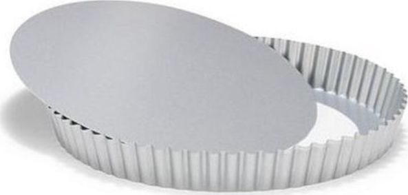 Patisse kształt quiche z luźnym dnem 28 cm stal srebrna