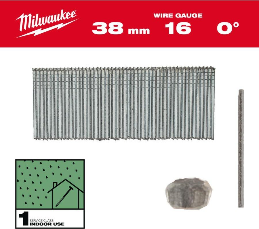 Milwaukee MILWAUKEE SZTYFTY 16G/38mm/0° DO M18 FN16GS /2500szt.