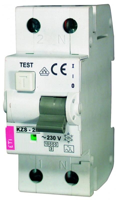 Eti-Polam Wyłącznik różnicowo-nadprądowy KZS-2M 2P 10A B 0,03A typ AC - 002173102
