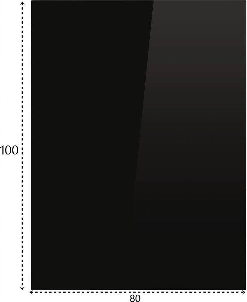 Hurtex Podstawa szklana hartowana - szyba pod Piec lub Kominek 100x80 cm CZARNA