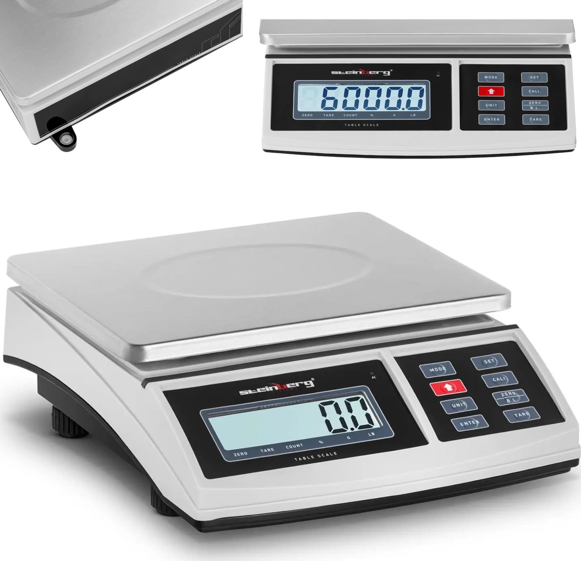 Steinberg Waga pocztowa paczkowa LCD 21 x 27 cm 6 kg / 0.2 g