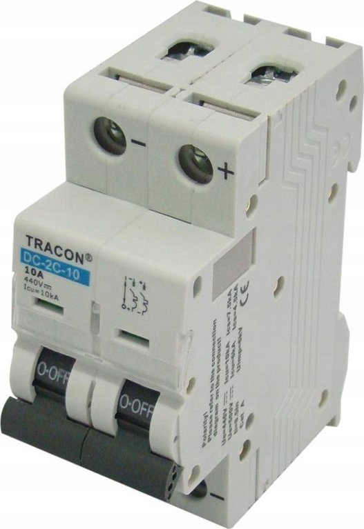 Tracon Electric Wyłącznik nadprądowy fotowoltaiczny 2P C13 DC Tracon