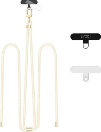 Tech-Protect TECH-PROTECT C7S ROPE CROSSBODY STRAP BEIGE/GOLD