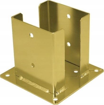 Domax Podstawa słupa przykręcana do betonu 91x150x2mm złota