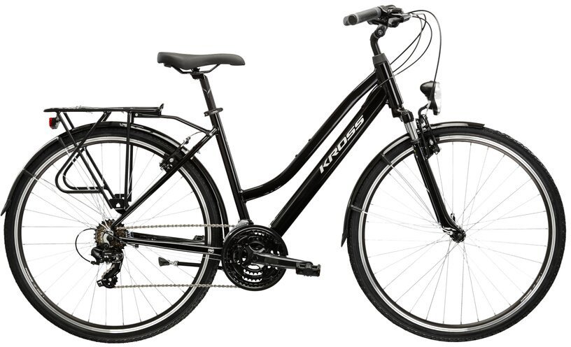 Rower Kross TRANS 1.0 czarny-srebrny połysk damski 17"