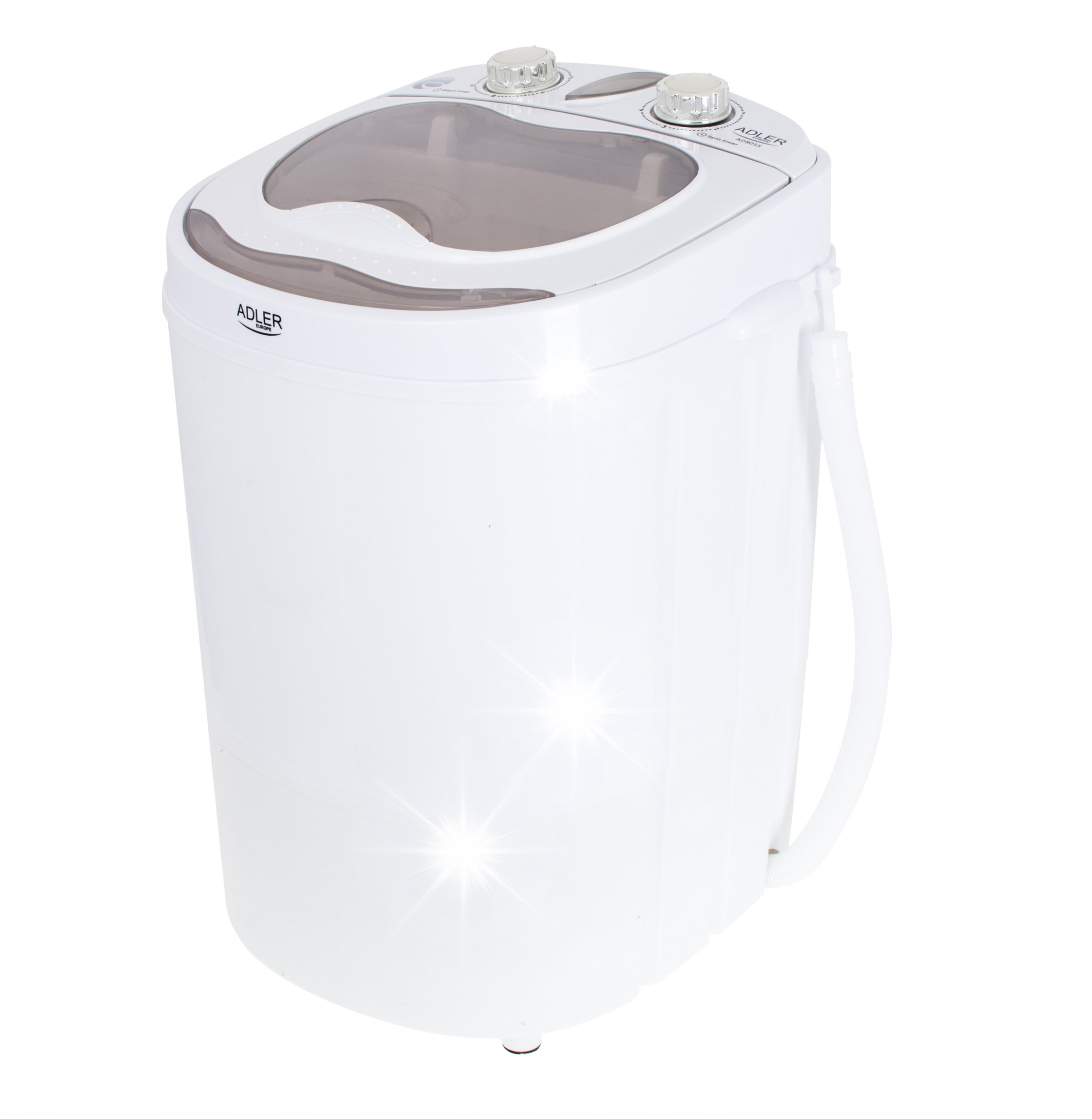 Adler Pralka Turystyczna WIRNIKOWA z Wirówką mini mała Przenośna do 3kg 580W