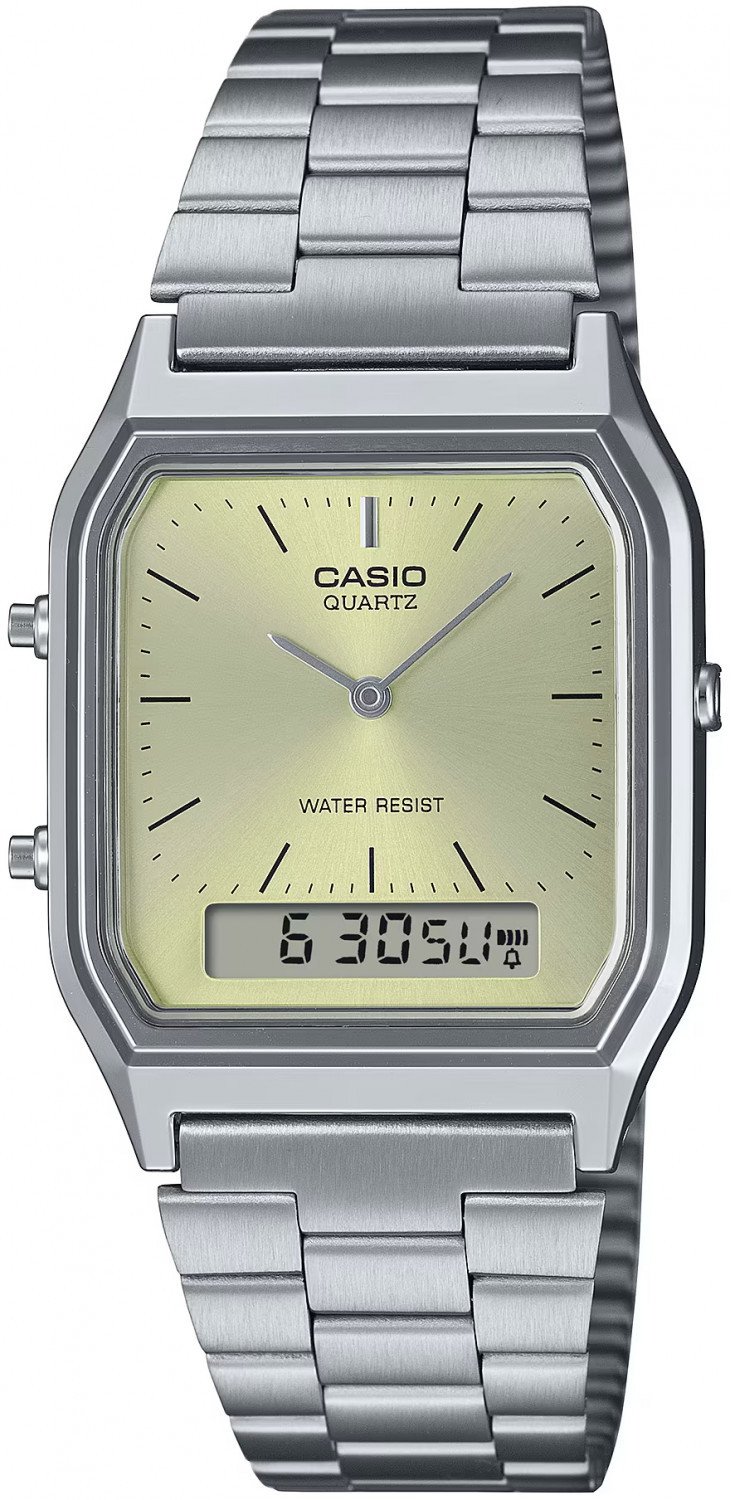 Zegarek Casio Zegarek męski Casio AQ-230A-9AMQYES srebrny