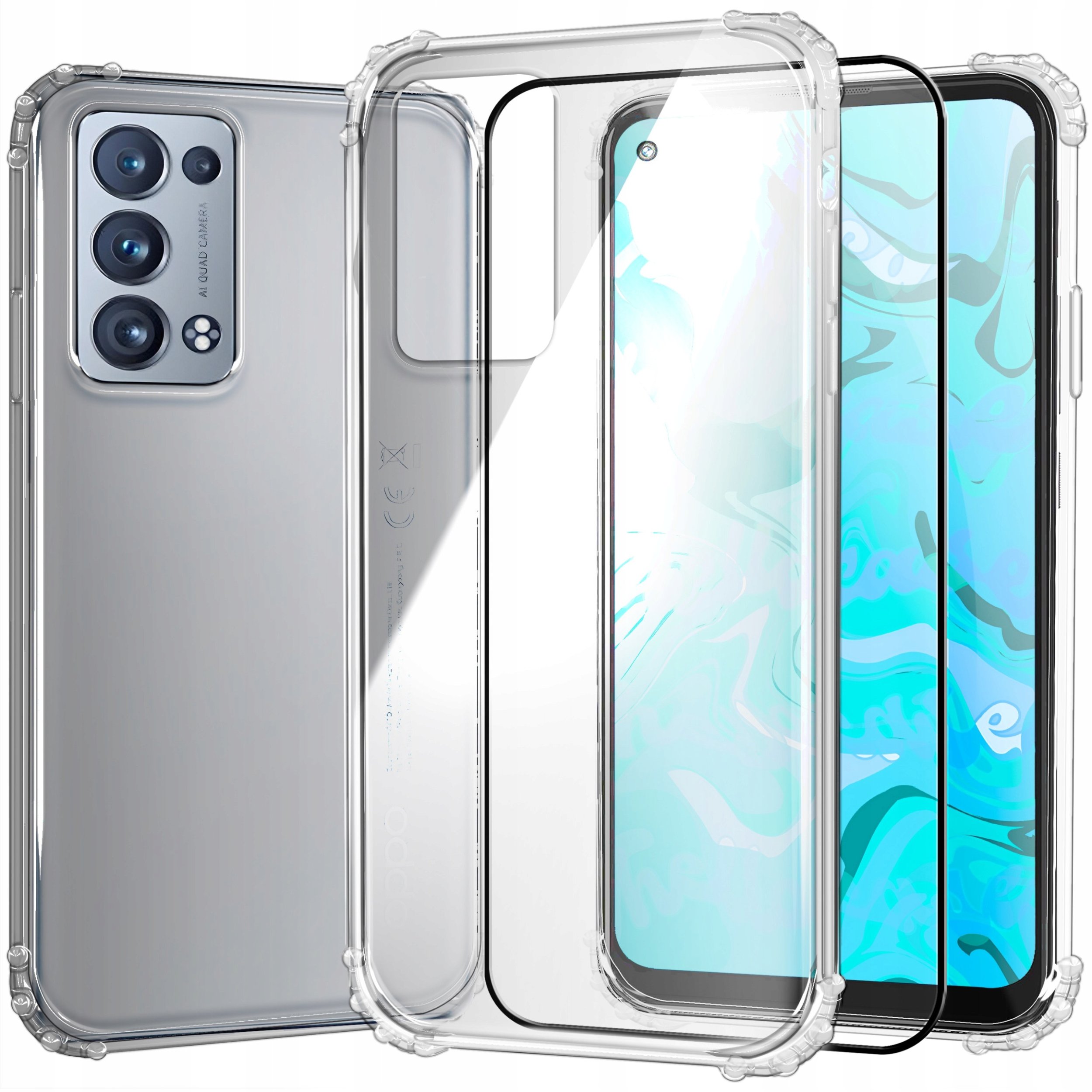 Hello Case ETUI PANCERNE DO RENO 6PRO 5G SNAPDARGON | CASE SILIKON GUMOWE SLIM SZKŁO
