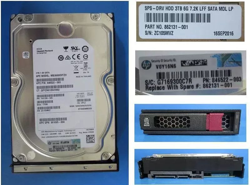 Dysk HP DRV HDD 3TB 6G 7.2K LFF SATA