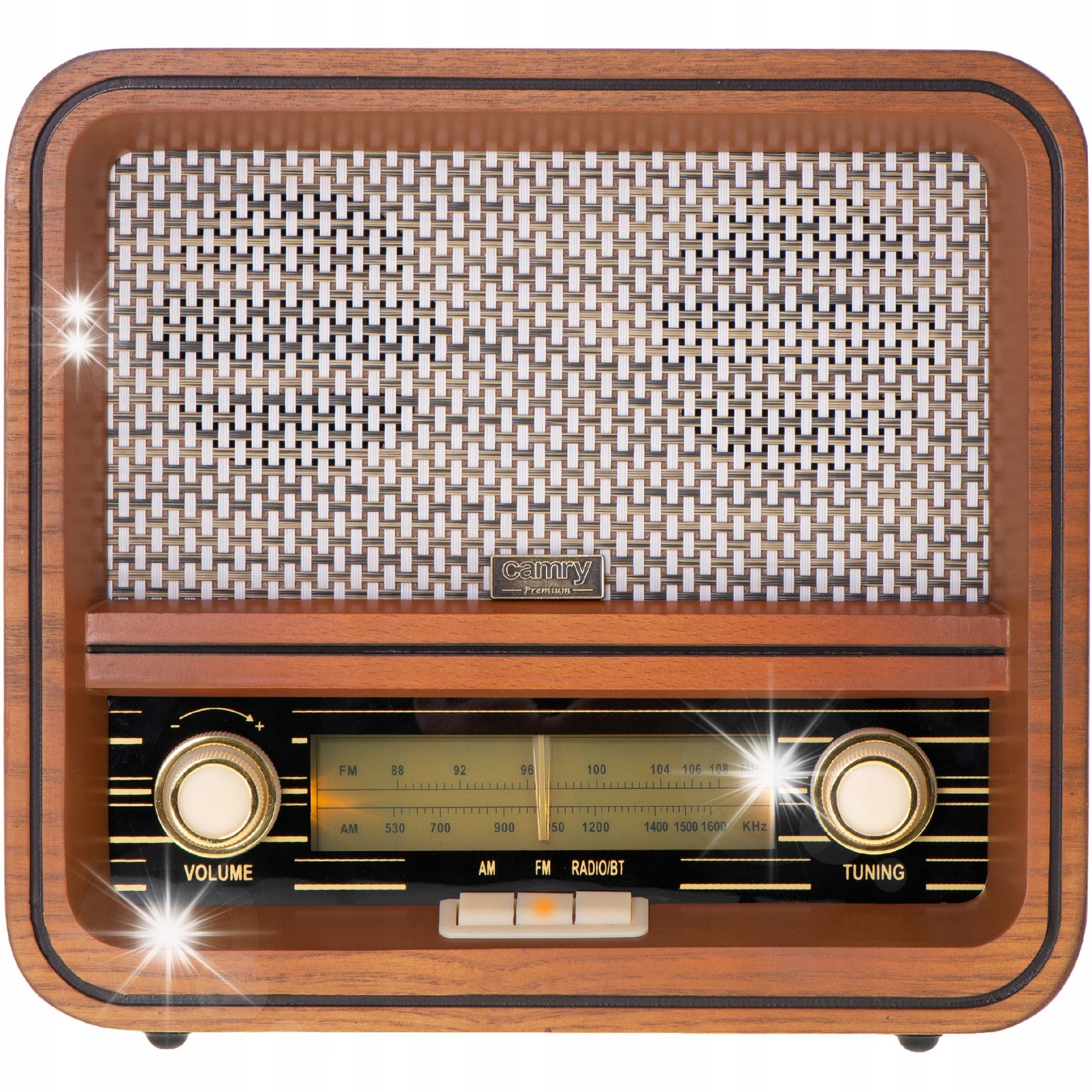 Radio Camry Radio Retro kuchenne Bluetooth FM AM MP3 USB AUX Sieciowe Drewniane