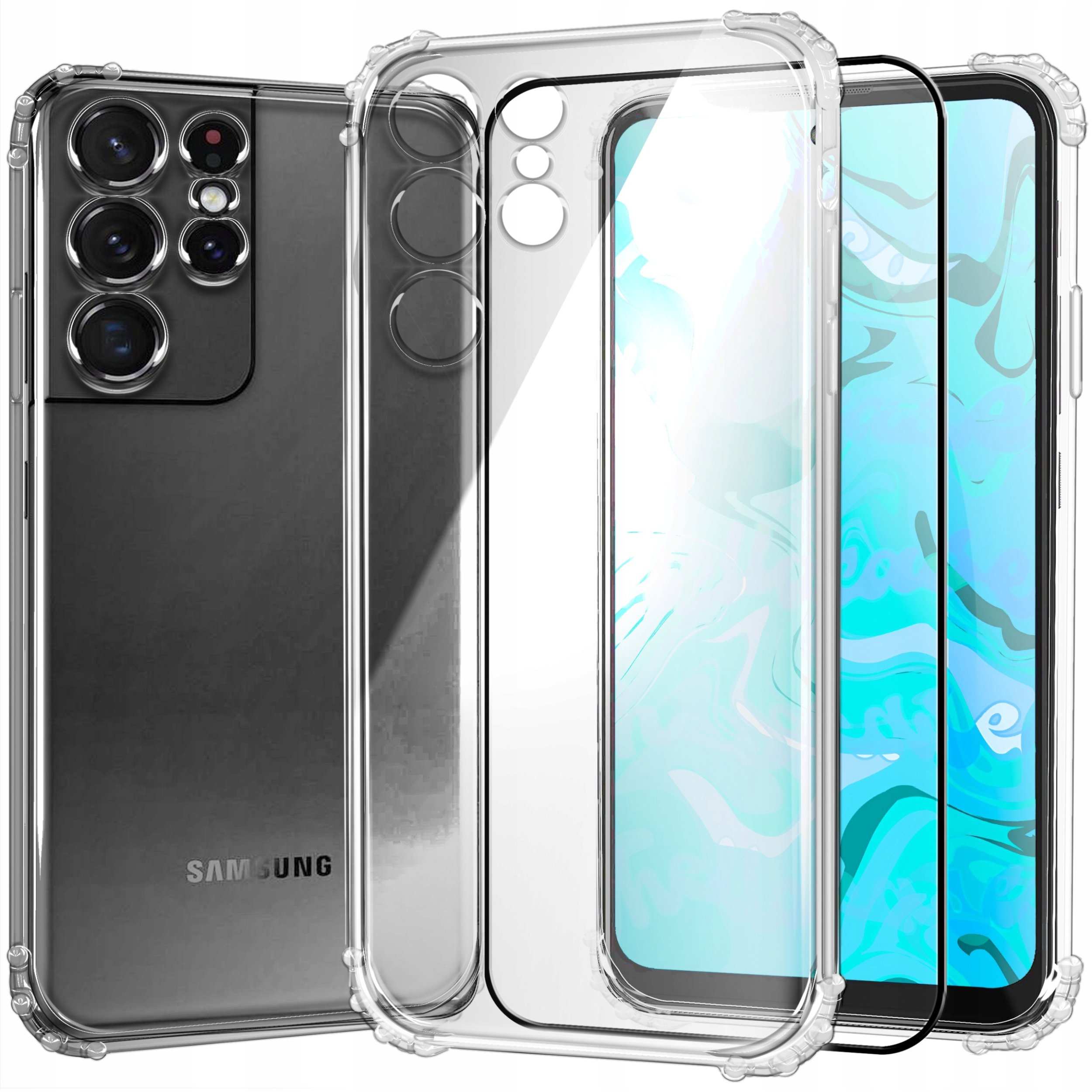 Hello Case ETUI PANCERNE DO SAMSUNG GALAXY S21 ULTRA | CASE SILIKON GUMOWE SLIM SZKŁO