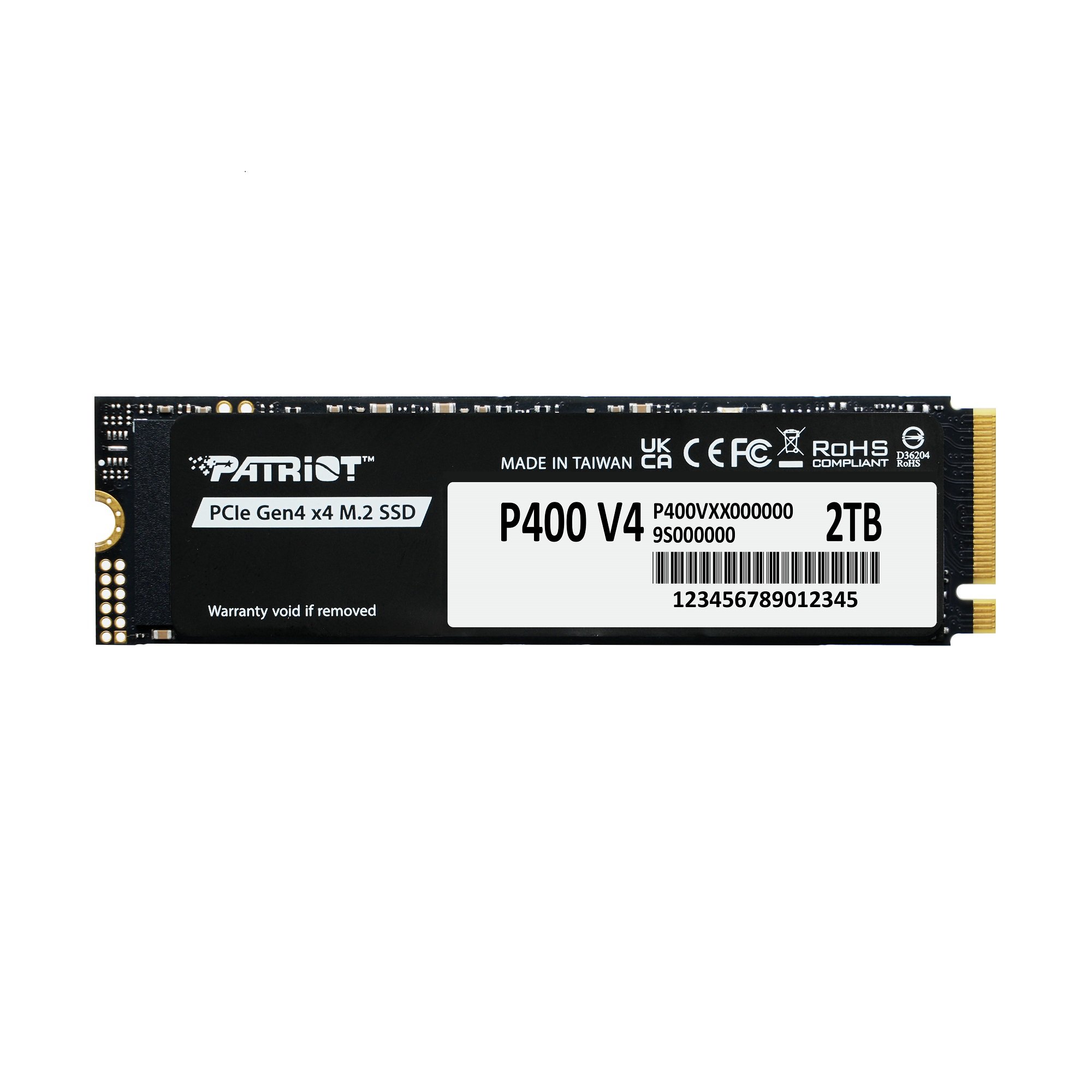 Dysk SSD Patriot P400 V4 2TB M.2 2280 PCI-E x4 Gen4 NVMe (P400VP2TBM28H)