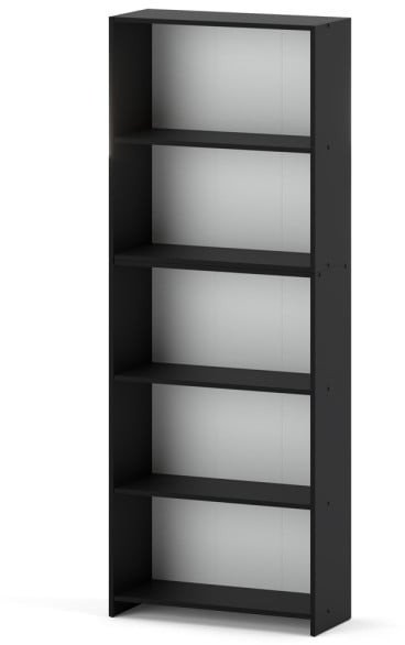 Regał Na Książki Salon 70cm Pella Słupek Szafka Na Zabawki Półka Czarny Mat