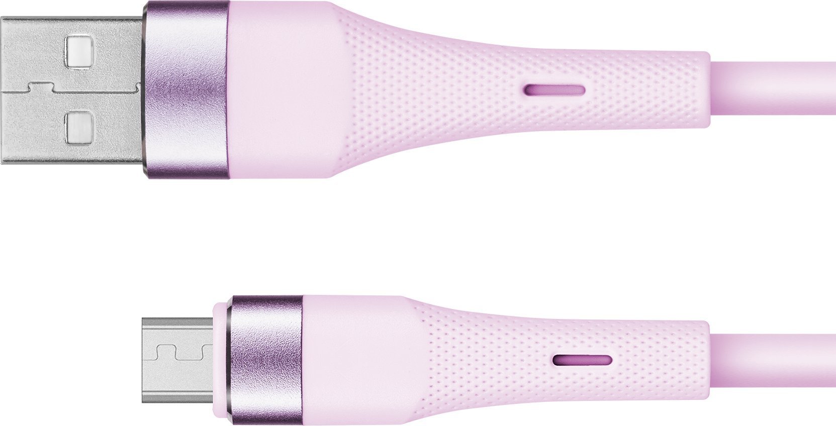 Kabel USB Kruger&Matz USB-A - microUSB 1 m Różowy (KM1270-1P)
