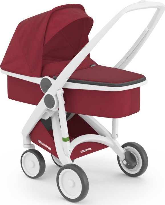 Фото - Візочок Greentom Wózek   Wózek Carrycot  White-Cherry (v.2.1)