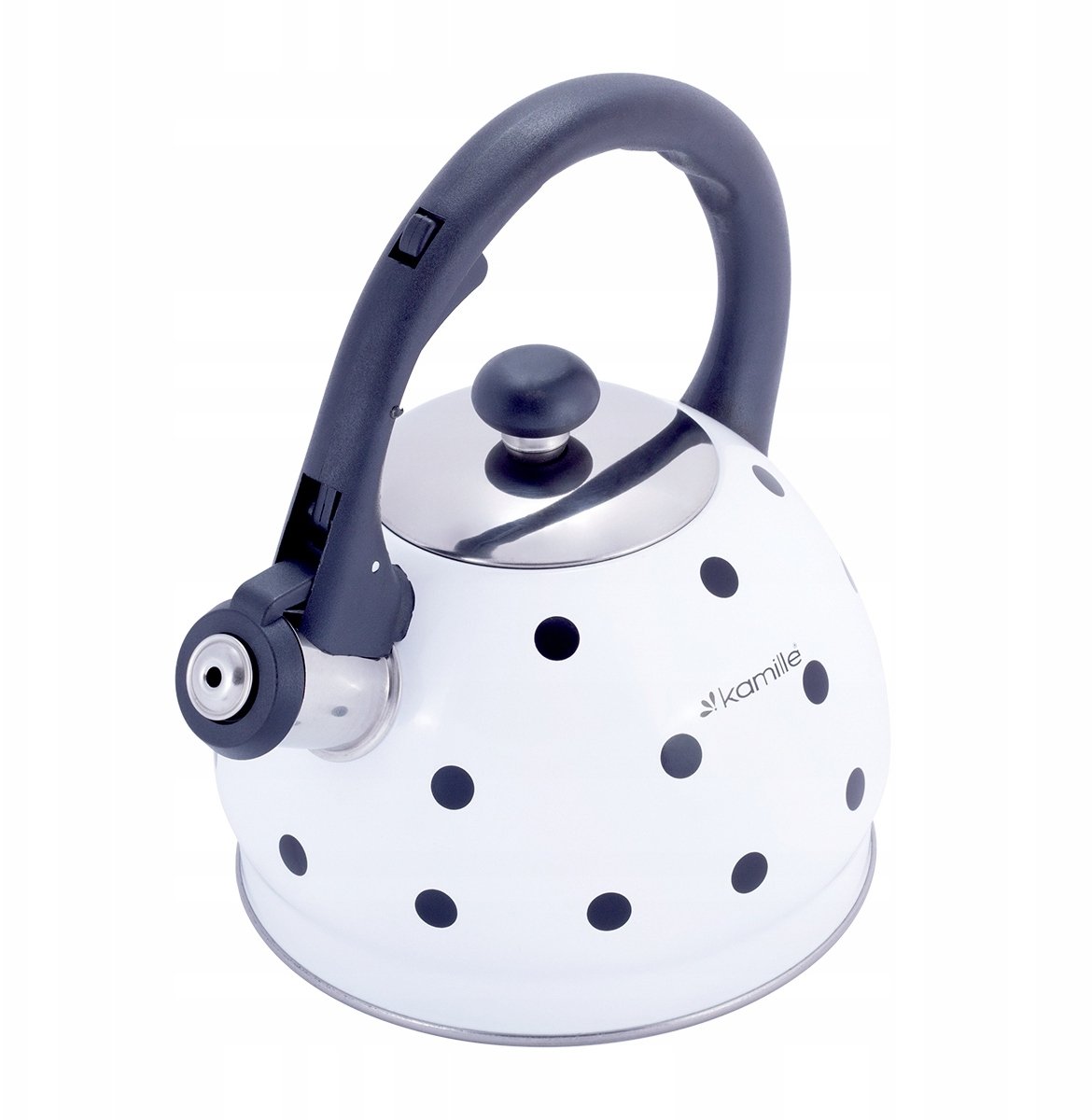 Kamille Czajnik ze stali nierdzewnej z gwizdkiem 2 0 L (biała) 1070 WH 1070 WH (5903148927572)