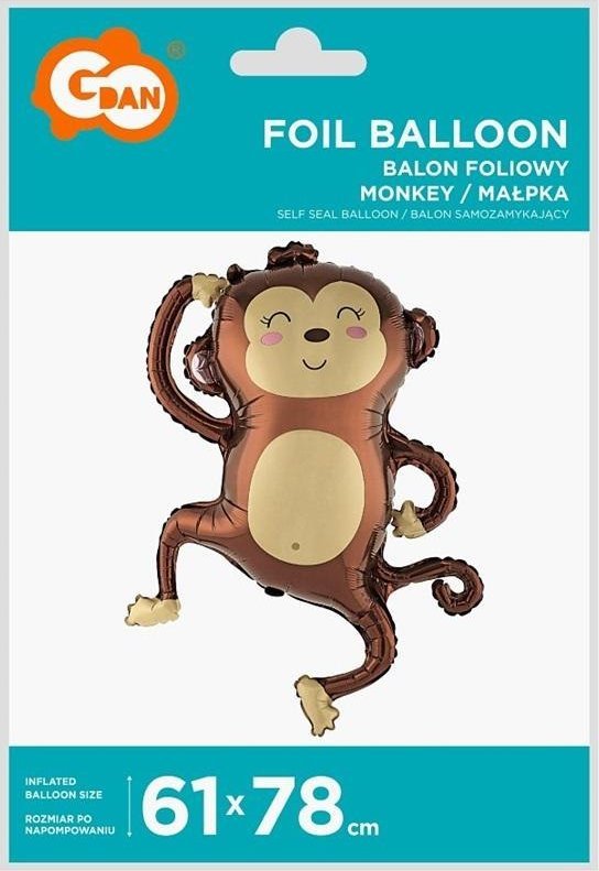 Balon foliowy Małpka 61x78cm