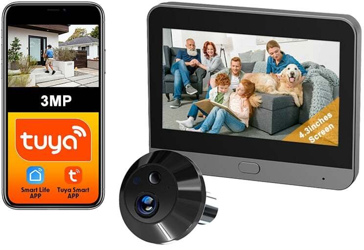 Wizjer elektroniczny do drzwi VIZOA RH-PD10-B