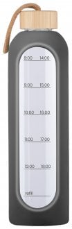 KiCA Butelka szklana Hydro Glass 1000 ml - szara