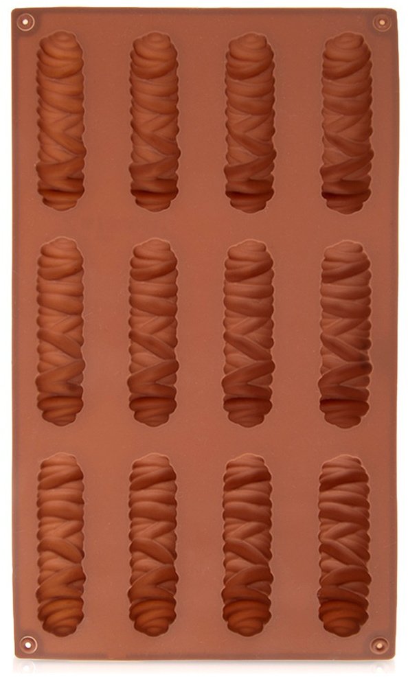 Aptel Forma do ciastek i pralin silikonowa brązowa 29x17x1,8 cm (8592381257743)