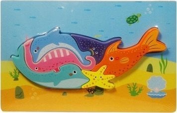 Teka Puzzle drewniane Zwierzęta morskie