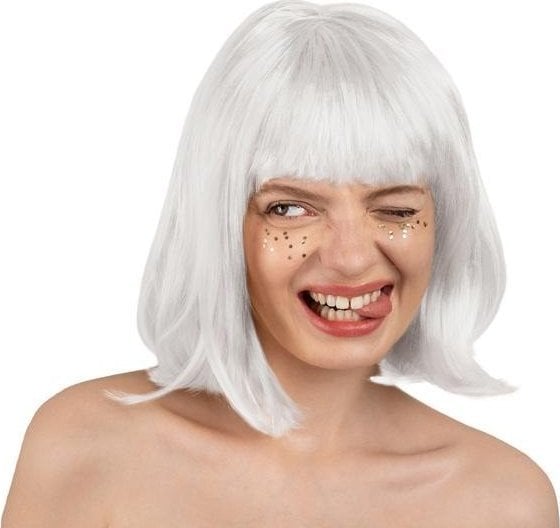 Peruka Kleopatra biała