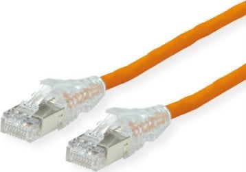 DTWYLER Kabel krosowy kat. 6A (klasa EA) S/FTP, CU 7702 flex LSOH, AMP v2, pomarańczowy, 0,5 m