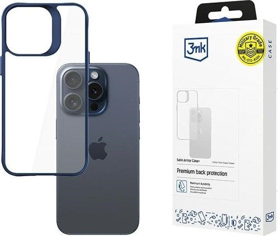 3MK Apple iPhone 15 Pro Max - 3mk Satin Armor Case+ Blue