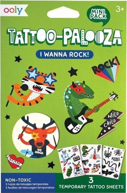 Tatuaże zmywalne mini Tattoo Palooza - Rock