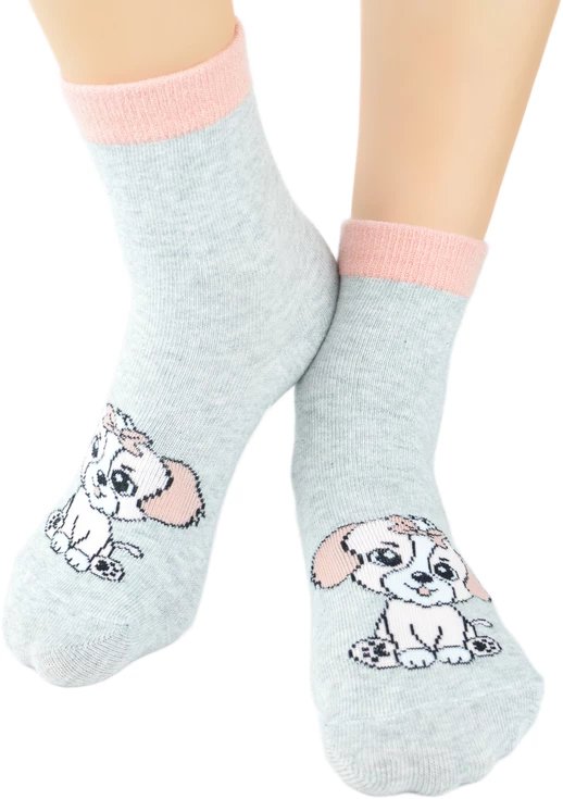 Skarpety dziewczęce bawełniane z ABS SB007-G-03-C EUR 31-34