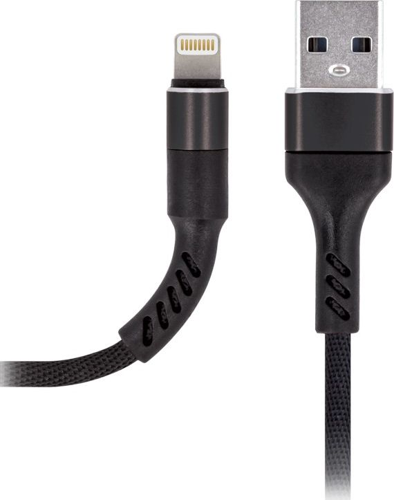 Kabel USB Maxlife USB-A - Lightning 1 m Czarny (73605)